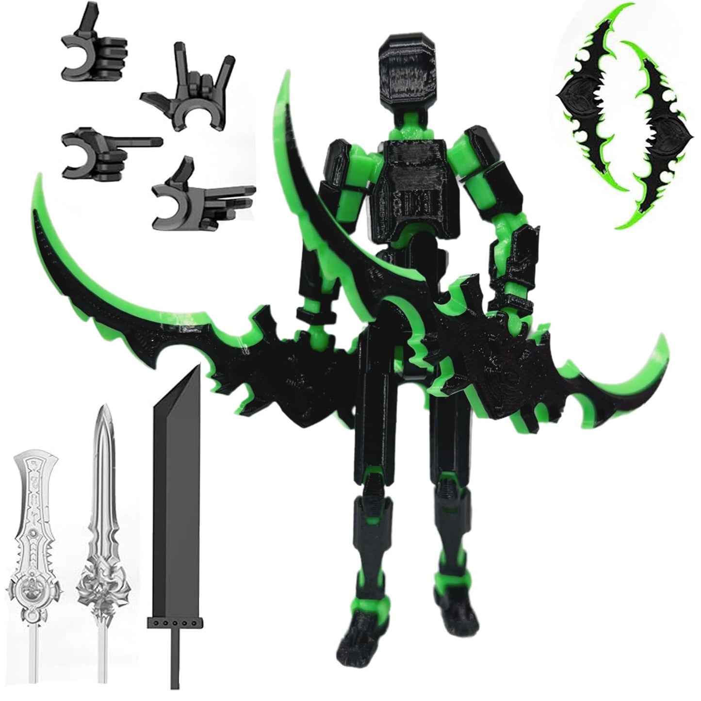 T13 Action Figure Set, 3D Printed Multi-Jointed Movable Robot Dummy Set Lucky 13 Action Figure Articulated, For Collectors Deskt