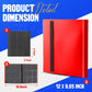 Card Binder 9-Pockets  Trading Card Binder  20 Pages  360 Card Capacity Collection Binder  Card Folder for MTG  TCG  Game Cards & Sports Cards(Red)