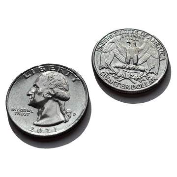 Teds Sterling Magic Genuine US Double Sided Quarter Coins with Instructions for Magic Tricks (2 Coins, 1 Double Heads and 1 Dou