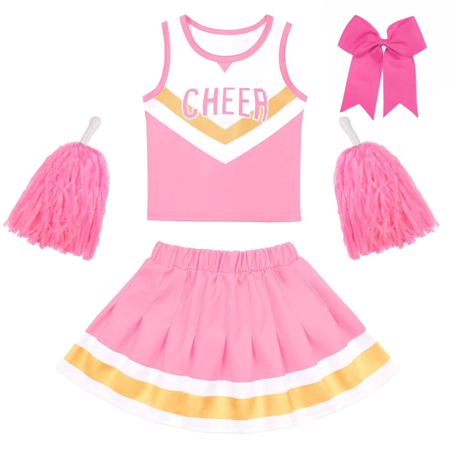 Scypruth Cheerleader Costume For Girls Cheerleader Outfit For Cheerleading Dress Up Halloween Cheerleader Gifts