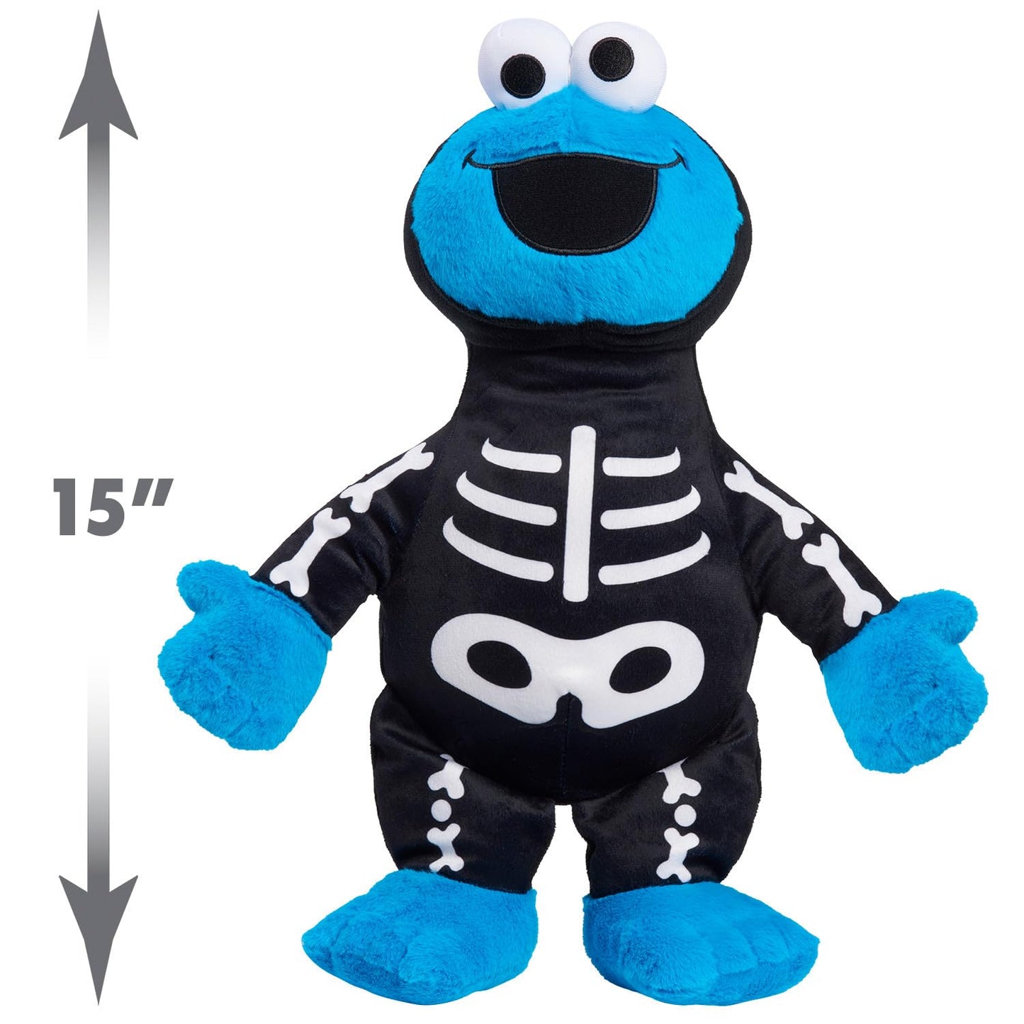 Just Play Sesame Street Cookie Monster Plush Toy, 15-Inch Large, Super Soft, Multicolor, Model 57708, Kids 18 Months+