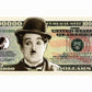 American Art Classics Charlie Chaplin Million Dollar Bill In Collector Grade Currency Holder