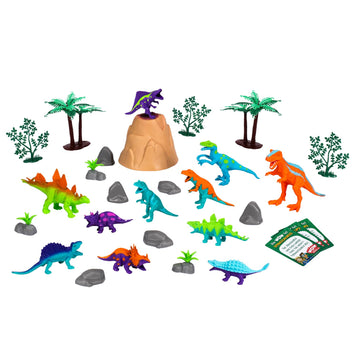 Wow In The World Bucket Of Dinosaurs | Kids Play Dinosaurs | Learning Through Play | Includes 25+ Pieces: 11 Dinos, Trees, Rocks