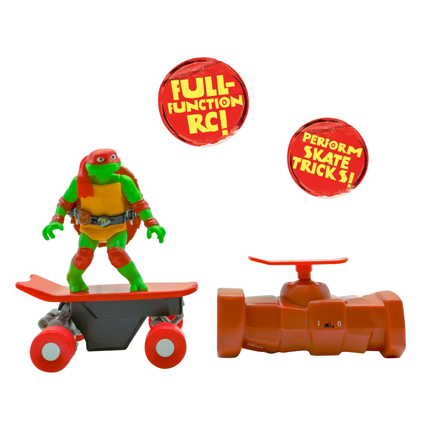Teenage Mutant Ninja Turtles Raphael Half Pipe RC Vehicle Movie Edition Ages 5+ - Skate + Performs Tricks - 2.4GHz RC Controller