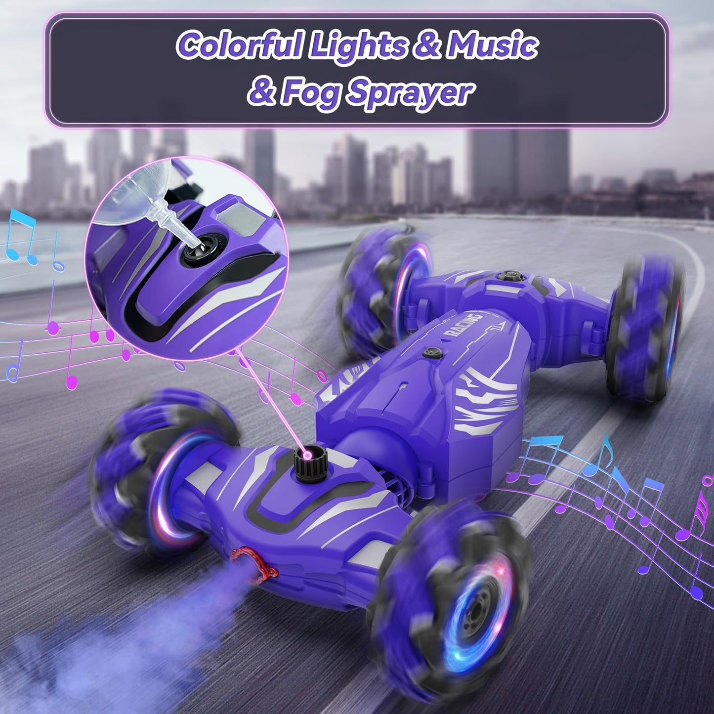 Dysaim Gesture Sensing RC Stunt Car, Toys for Boys Girls Age 6-12, 4WD Remote Control Car 360 Rotate Transform Drift RC Cars wit