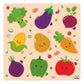 Lattice Wooden Vegetables Montessori Educational PreSchool Puzzle Board Toy For Boys And Girls