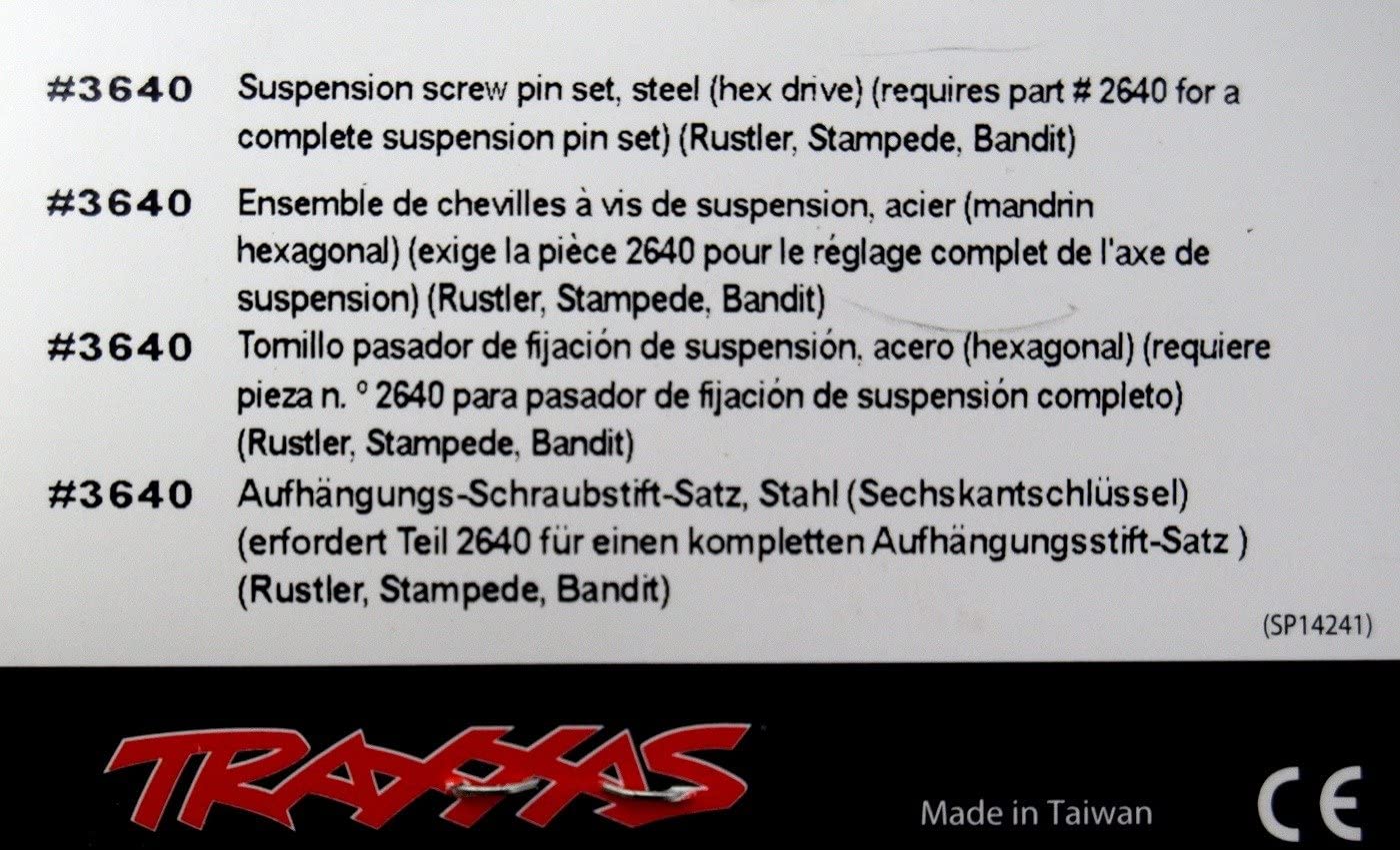 Traxxas 3640 Steel Suspension Screw Pin Set (Rustler, Stampede, Bandit)
