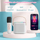 Mini Karaoke Machine For Kids,Portable Bluetooth Speaker With Wireless Microphone For Kids Toddler,Gifts For Girls And Boys Birthday (Pink 2 Mic) (White 1 Mic)