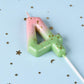 PHD CAKE 2.76 Inch Classical Pink Green Gold 4 Number Birthday Candles, Gold Number Candles, Cake Number Candles, Party Celebrat