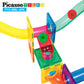 Picassotiles 4Pc Marbles For Magnetic Block Tiles Marble Run Race Track Magnet Building Tile Blocks Racetrack Maze Construction