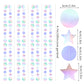 Iridescent Disco-Holographic Birthday Party-Decorations Garland - 52Ft Star Neon Wedding Hanging Paper Streamers Banner,Christma