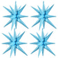 Toniful 4 Pcs 22Inch 4D Light Blue Explosion Star Mylar Balloons 14Point Star Balloons For Party Backdrop Christmas,New Year Bir
