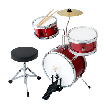 Cb Sky 13 Inch 5-Piece Kids/Junior Drum Set/Beginner (Standard) /Kids Musical Toys, Musical Instrument (Red)