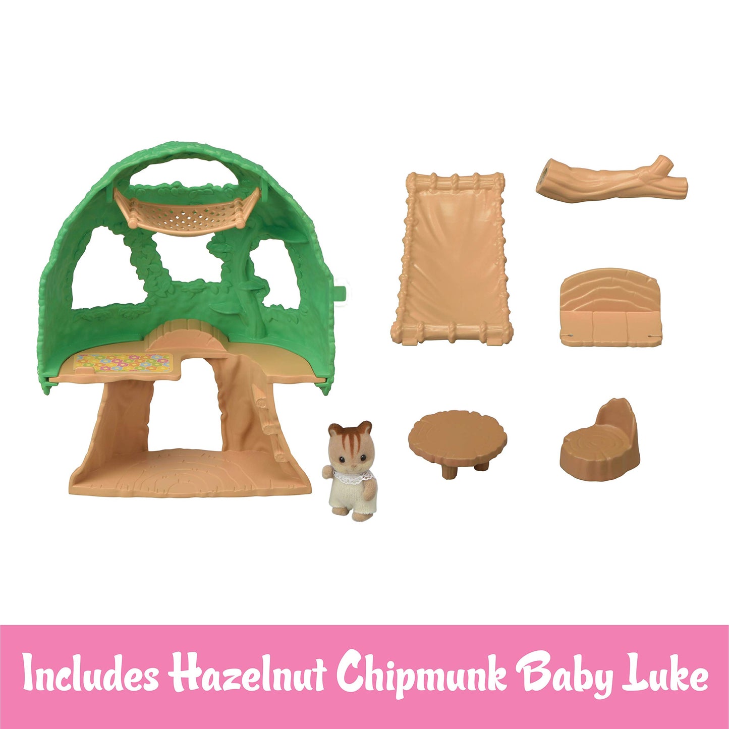 Calico Critters Baby Tree House Playset - Green, One Size, Plastic, Model CC1791