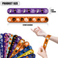 FOIMAS 48pcs Halloween Slap Bracelets,Halloween Snap Bracelet Pumpkin Witch Wristband for Kids Halloween Trick or Treat Bag Fill