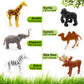 12 Pcs Realistic Wild Jungle Animals Figurines Toys,Plastic African Jungle Animals Playset For Kids:Lion,Elephant,Giraffe-Ages 3