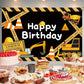Cute Construction Birthday Party Backdrop Under Construction Happy Birthday Banner Excavator Bulldozer Cement Mixer Photography