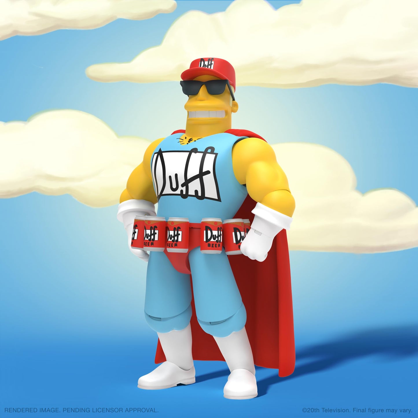 Super7 Ultimates The Simpsons Duffman 7 Action Figure with Accessories - Multicolor Collectible from Classic TV Show