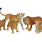 Gemini&Genius Jaguar Toys, Safari Animal Cheetah Toys, Leopard Family Playset Figures, Wildlife World Models, Birthday Cake Topp