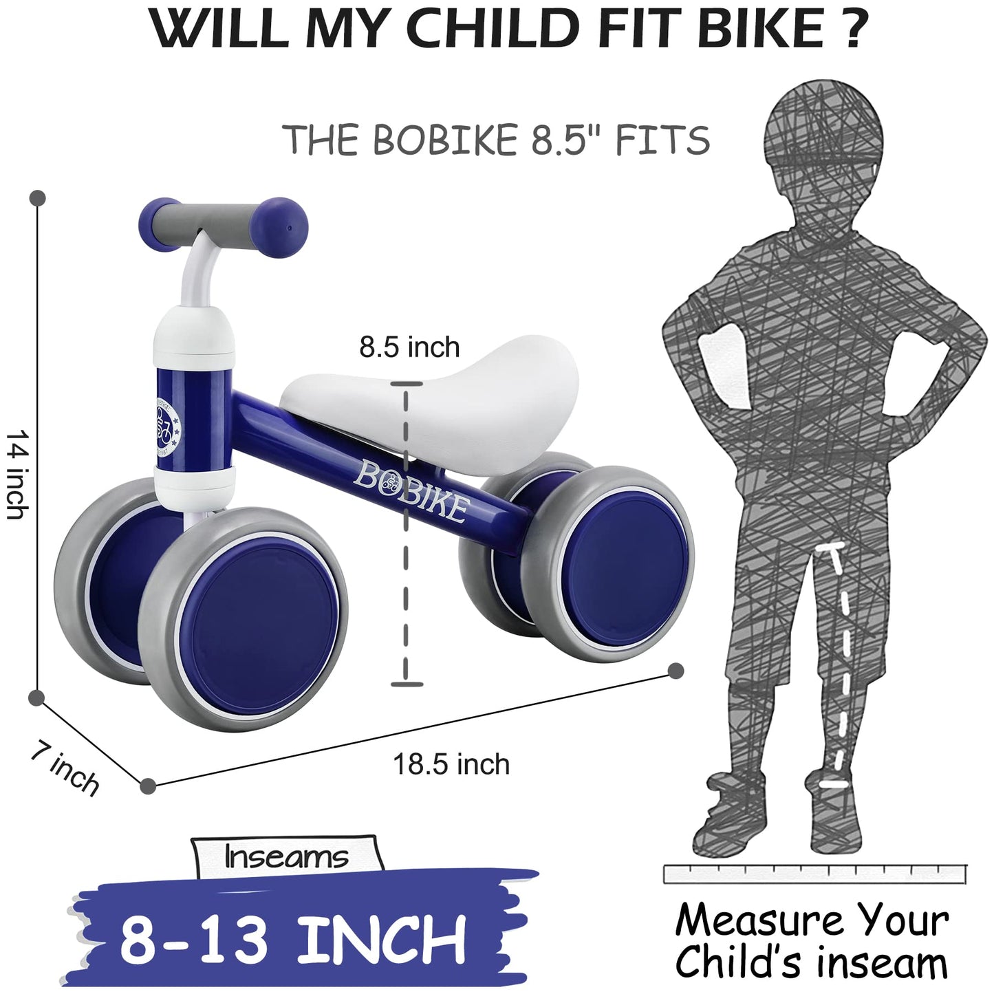 Baby Balance Bike Toys for 12-36 Months Kids Toy Boy and Girls Gifts Toddler Best First Birthday Gift Children Walker No Pedal I