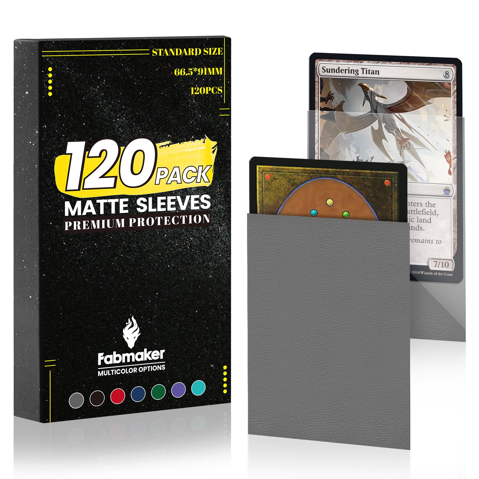 120Pack Mtg Card Sleeves Toploaders For Trading Cards, Matte Card Sleeves Deck Card Protectors, Standard Mtg Perfect Shuffling F