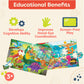B. Toys- Gigantic Jigsaw 2-Pack - Sea & Dinosaurs- 48-Piece Floor Puzzles – 2 Puzzles, Ocean & Dinos – Large 2 X 3 Feet Jigsaw Puzzles For Kids – Educational & Developmental Toys – 3 Years +