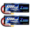 Zeee 2S 5200mAh Lipo Battery 7.4V 80C Battery with XT60 Plug Hard Case for 1/8 1/10 RC Vehicles Car Slash RC Buggy Truggy RC Air