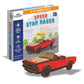 Clapjoy 3D Diy Wooden Puzzle Speed Star Racer Car, Build And Paint Craft Kit With Tempra Colors And Water Color Pens, 8+ Years