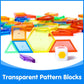 Odoorgames 140 Pcs Translucent Pattern Blocks - Educational Light Table Manipulatives And Accessories - Fun And Engaging Geometr