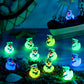 RoundFunny 250 Pcs Mini Resin Cruise Ducks with Sunglasses Bulk Glow in The Dark Tiny Colorful Sailing Rubber Cruise Ducks for M