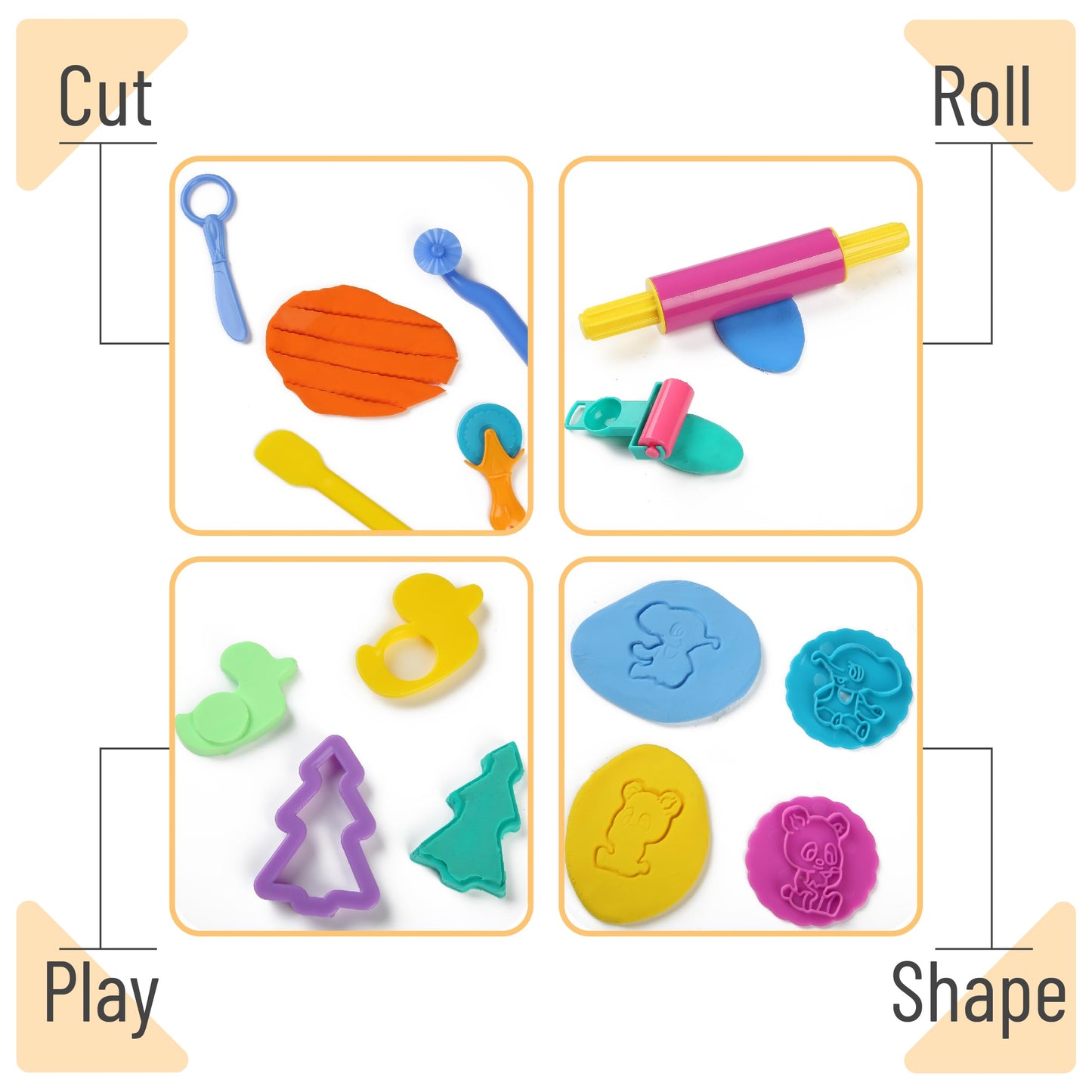 Mr. Pen- Play Dough Tools Kit, 45 Pcs, Playdough Toys, Playdough Sets for Kids, Playdough Accessories, Molds for Play Dough, Pla