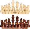 Toyshine Wooden Chess Pieces, Tournament Wood Chessmen Pieces Only (7 Cm King Figures) Chess Game Pawns Figurine Pieces, Color M