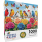 Cross & Glory - Birds And Blossoms - 1000 Piece Jigsaw Puzzle For Adults | Colorful Rose Garden Gala With Vibrant Birds & Roses