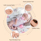 Jirachi Lifelike Reborn Baby Dolls, 18-Inch Sleeping Real Life Soft Cloth Body Neweborn Baby Girl, Realistic Reborn Babies With Feeding Set For Kids Age 3+
