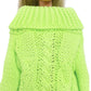 Bjdbus Winter Turtleneck Sweater Clothes For 11.5 Inch Girl Doll Accessories (Fluorescent Green)