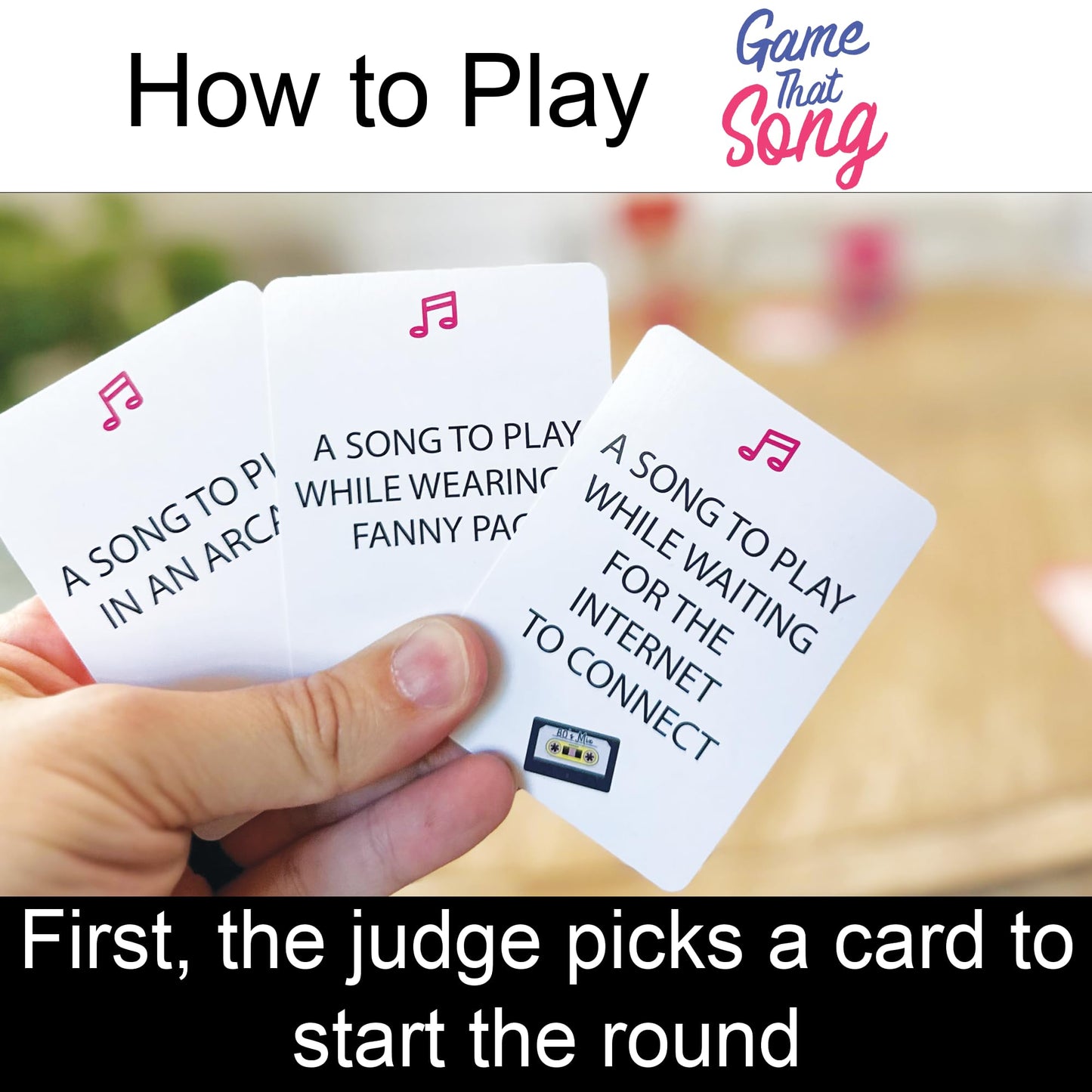 Game That Song 80's Mix Expansion - 50 New Music Cards - Fun Card Game for Family & Teens - Multicolor, Paper