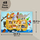 48 Piece Jumbo Floor Puzzle For Kids Ages 3-5 And 4-8, 2X3 Feet Giant Jigsaw Puzzles For Toddler Preschool Learning, Noah'S Ark