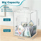 Imeepa Clear Acrylic Piggy Bank With Lock And Key For Kids Adults, Openable Money Saving Box For Cash Coins Real Money (Clear)
