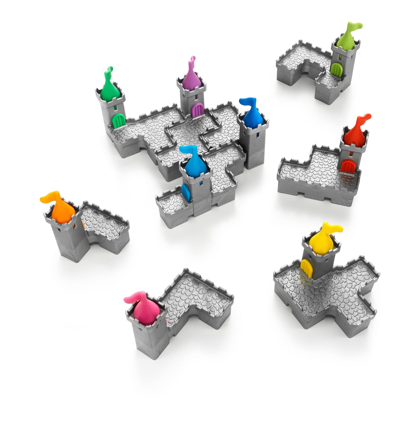 SmartGames Tower Stacks 3D Logic Puzzle Game, 80 Challenges, Multicolor, Plastic, 24 cm x 9 cm x 17 cm, Ages 7+