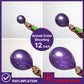 PartyWoo Metallic Purple Balloons Pack - 85 pcs, 5"-18" Sizes, Rubber, Perfect for Decorations, Purple-G105