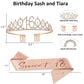 Sweet 16 Party Decorations, Rose Gold 16Th Birthday Decorations For Girls, Happy Birthday Banner, Curtains, Cake Topper, Bday Sa