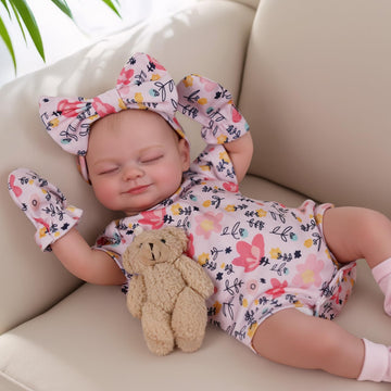 Babeside Lifelike Reborn Baby Dolls - Skylar, 17-Inch Real Baby Feeling Realistic-Newborn Sweet Smile Sleeping Dolls Real Life Baby Doll Girl With Gift Box For Cuddling, Role Playing And Collection