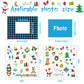 24 Packs Christmas Photo Frame Xmas Craft DIY Picture Frame Ornaments with Stickers Christmas Photo Frame Cards Game DIY Xmas Gi