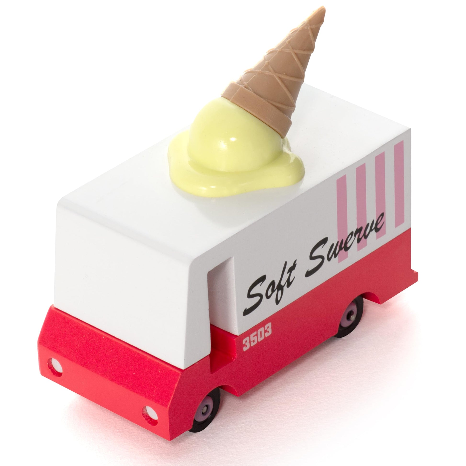 Candylab Toys CANDYCAR Wooden Food Truck Collection - Ice Cream Van  enhanced Handcrafted Beech Wood Toy Car