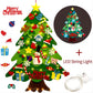 LNV Felt Christmas Tree with 32pcs Ornaments Xmas Decorations,Kids Christmas Tree with LED Light Wall Hanging Felt Christmas Tre