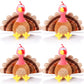 4 Pieces Plush Turkey Stuffed Animals 8 Inch Soft Thanksgiving Turkey Bird Plush Toys Fall Autumn Harvest Thanksgiving Ornaments