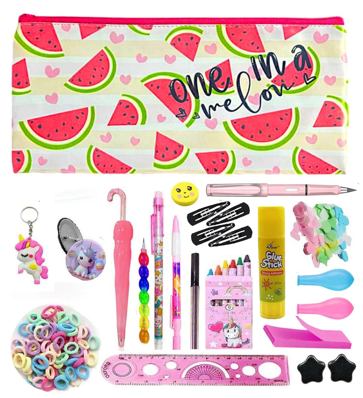 Choosenow 20Piece School Stationery Combo | Large Capacity Scented Pencil With Real Fruit Fragrance | Complete Designer Station
