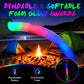 wellent 230 LED Foam Glow Sticks, Bulk Glow Sticks, Foam Light Up Sticks Bulk, LED Foam Sticks with 3 Colorful Flash Mode,Glow P