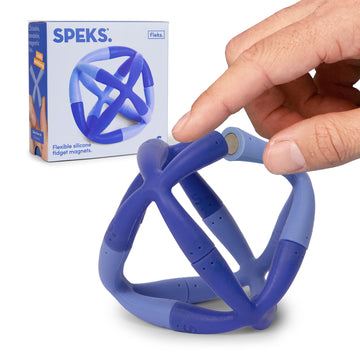 Speks Fleks Silicone - Fun Desk Toy For Adults & Teens 14+ | Sensory Gadget, Christmas Gift, Holiday Stocking Stuffer, Stress Relief Present, Office Desk Toy | 6-Piece Set, Bluegrass