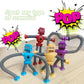 Whongkidz Pop Tubes Robot Toys - 8 Pcs Fidget Sensory Toy, Telescopic Suction Cups, Colorful for Kids 3-8 Years Old